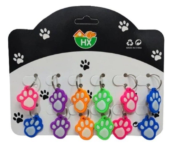 Producto - - Chapitas Goma Brilla en la Oscuridad Para Perros Y Gatos x 12 unidades #14667