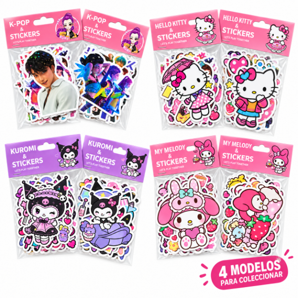 Producto - Stickers Tornasolados PERSONAJES x20u.