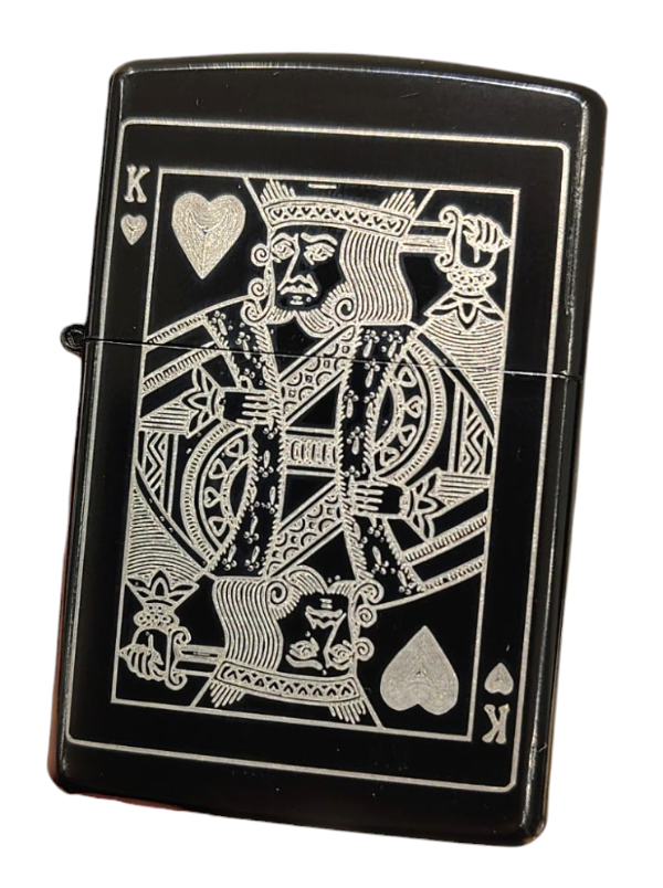 Producto - ENCENDEDOR RECARGABLE A BENCINA REY DE CORAZONES