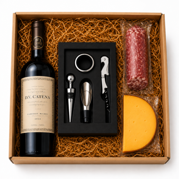 Producto - Caja De Regalo Dv Catena Cabernet Malbec Set De Vino Picada - 0