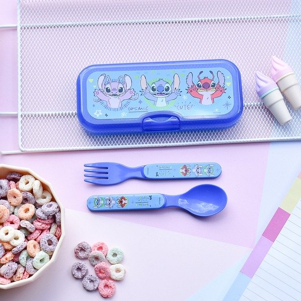 Producto - SET ESTUCHE TENEDOR + CUCHARA PLASTICOS LICENCIA