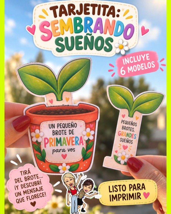 Producto - TARJETITA. SEMBRANDO SUEÑOS. PRIMAVERA