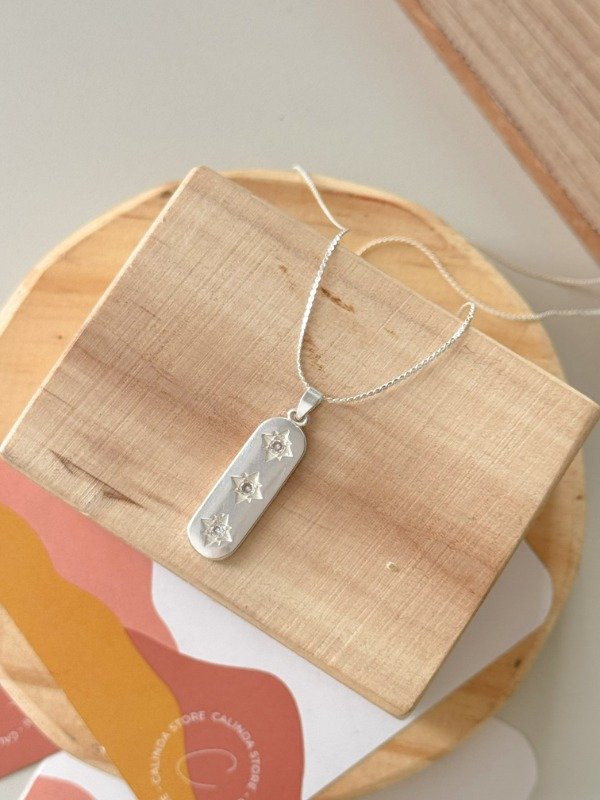 Producto - Collar 3 Estrellas Plateado