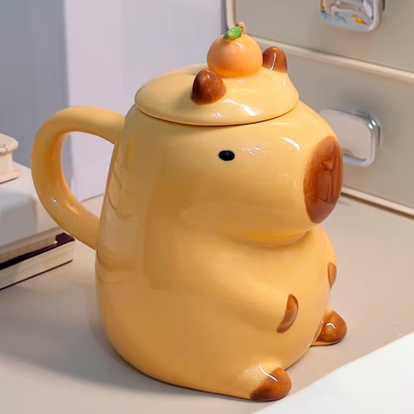 Producto - Taza Capibara Amarillo Céramica 400 ml