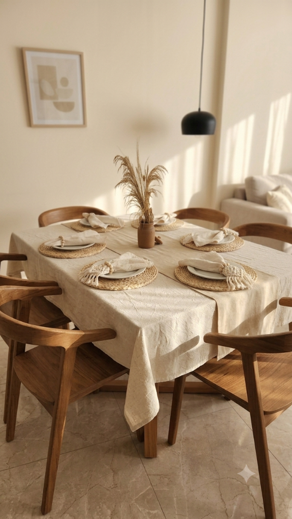 Producto - Set de mesa rectangular mini crudo chic