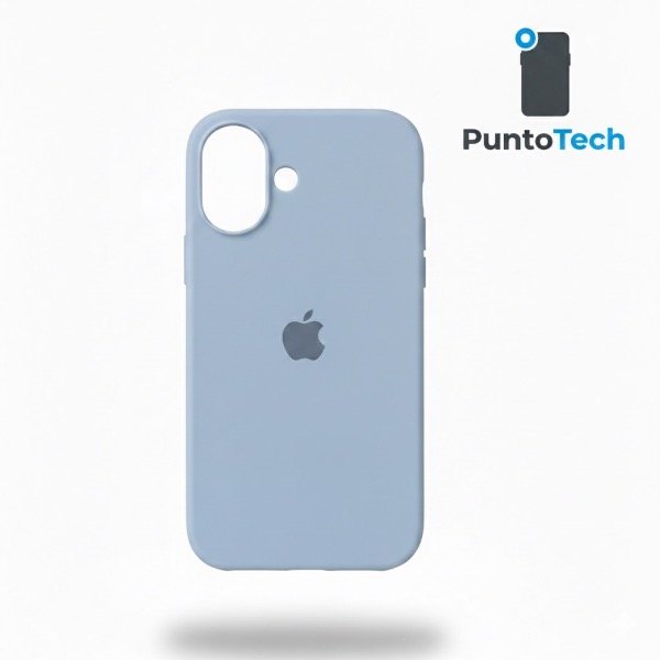 Producto - Silicon case iPhone 16 gris azulado