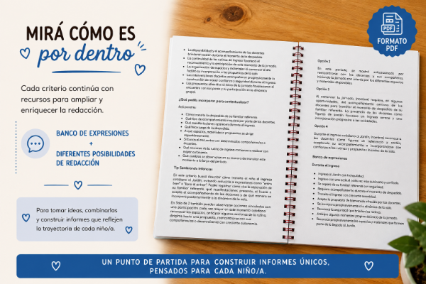 Producto - Banco de frases para informes evaluativos-Sala de 2 años - 0