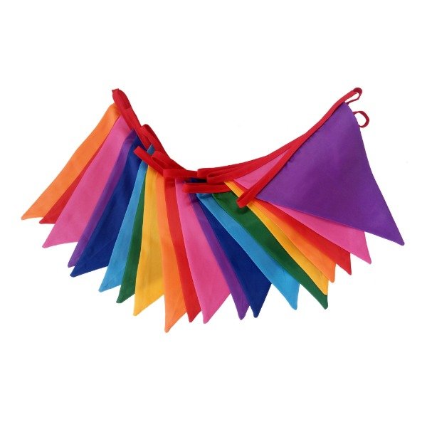Producto - Banderines De Tela Doble Multicolor X 5 Mts! / 20 Banderines