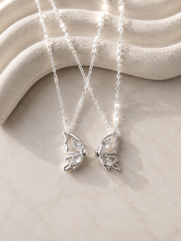 Producto - CADENA MARIPOSA DIJE INMANTADO PARA COMPARTIR 0031
