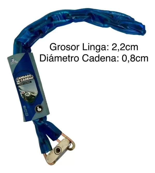 Producto - Linga De Cadena Bici 120cm Con Candado