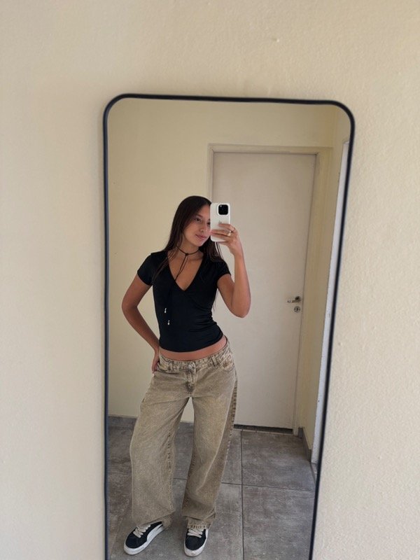 Producto - Jean tiro bajo marrón