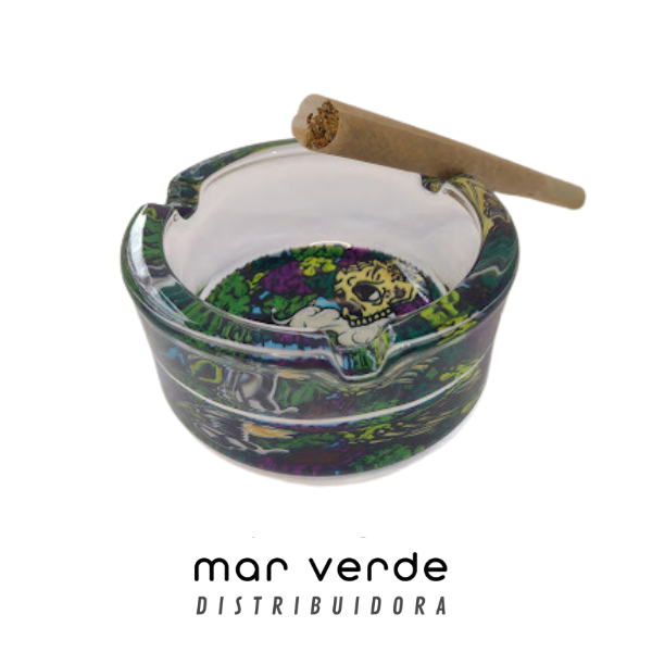 Producto - Cenicero Vidrio Blunt Rey Redondos 8cm