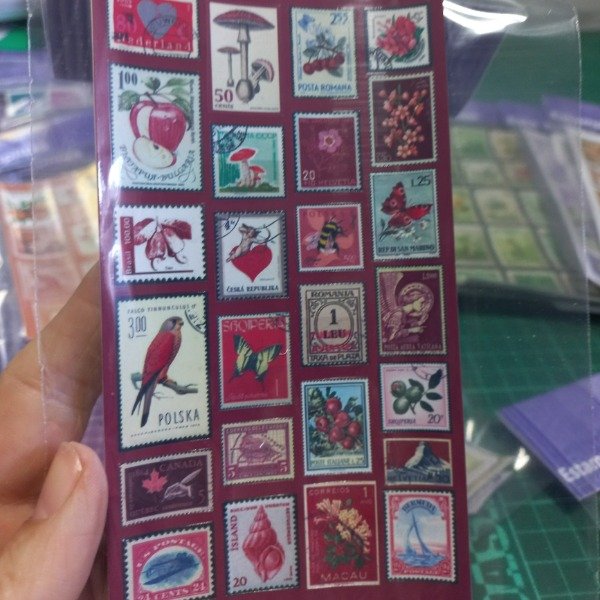 Producto - Plancha Mediana stickers troquelados. Mundo Rojo