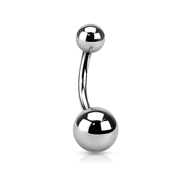 Producto - Piercing Ombligo Aro Plateado Acero Quirurgico