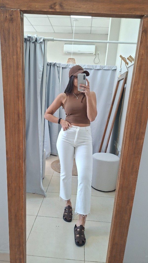 Producto - Recto cropped DONNA blanco - 0