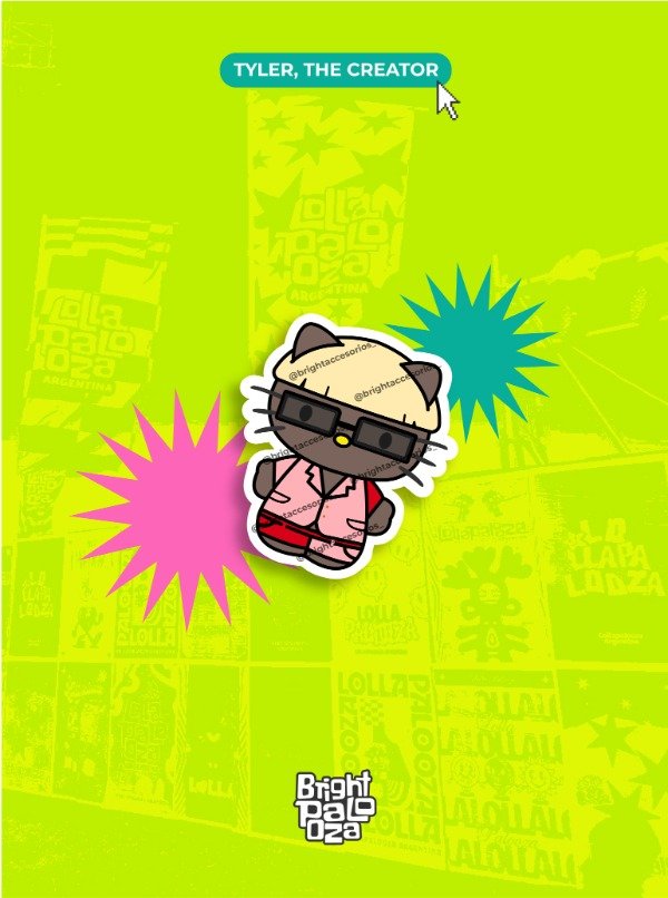 Producto - Sticker Kitty Tyler, The Creator IGOR - BRIGHTPALOOZA