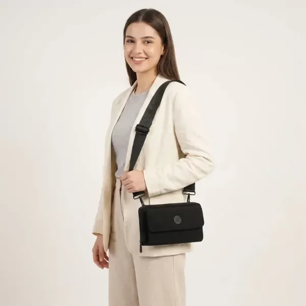 Producto - BANDOLERA PORTACELULAR AMAYRA NEGRO COD: 67.B993.1