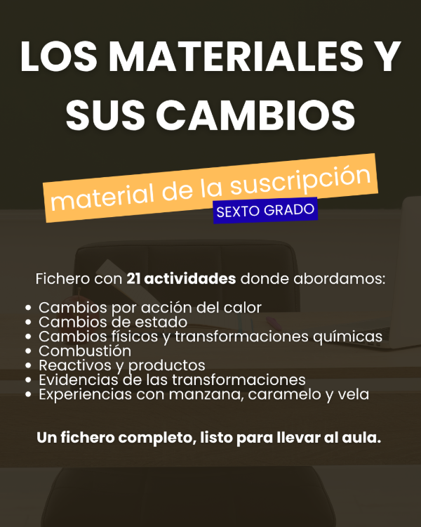 Producto - LOS MATERIALES Y SUS CAMBIOS
