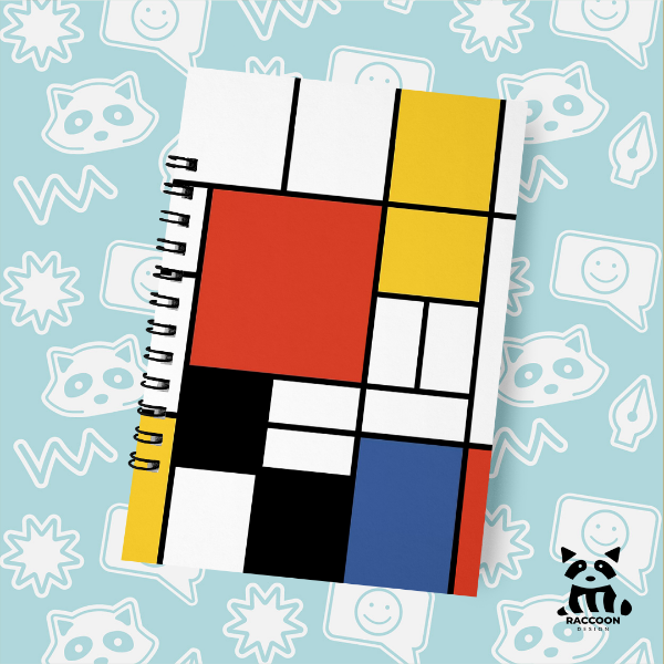 Producto - Cuaderno Composición con Rojo, Amarillo y Azul - Mondrian