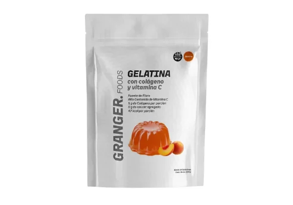 Producto - Gelatina con Colágeno y Vitamina C Grangers de Durazno 150gr