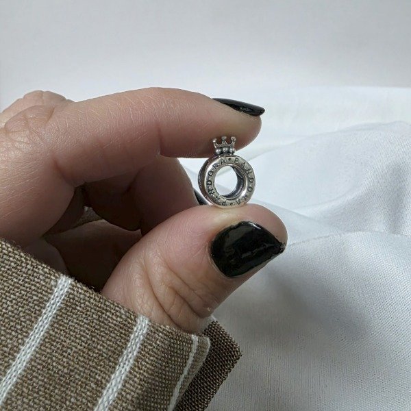 Producto - Dije Plata925 pandora circulo calado y corona