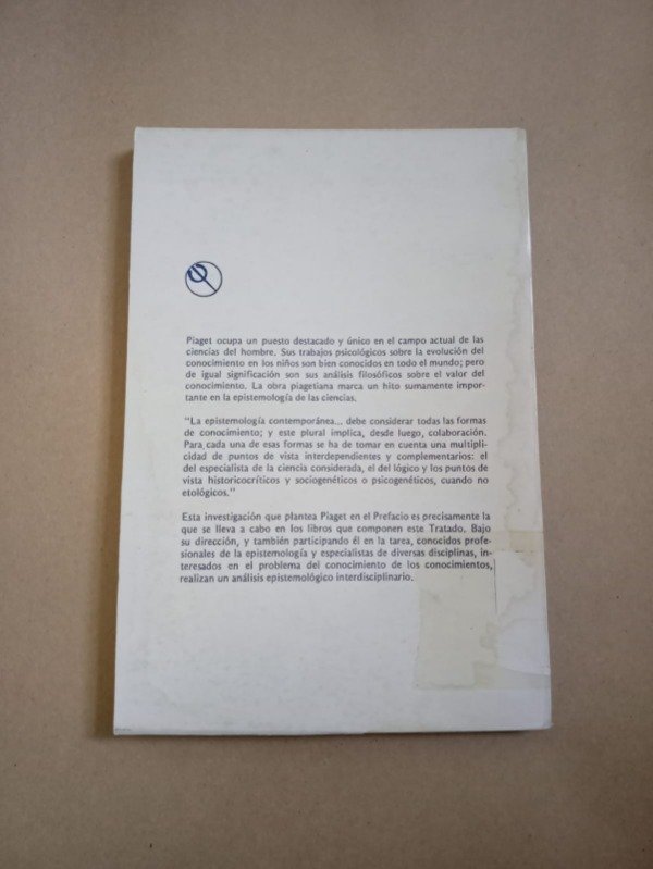 Producto - Tratado de lógica y conocimiento científico #5 - J. Piaget - Paidós 1979 - 1