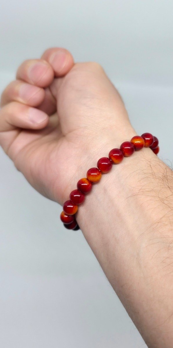 Producto - Pulsera ágata roja natural - 5