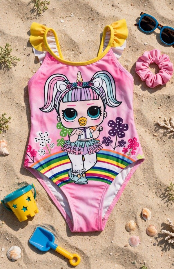 Producto - Enteriza niña  LOL unicornio Rosa importada MA023 - 0