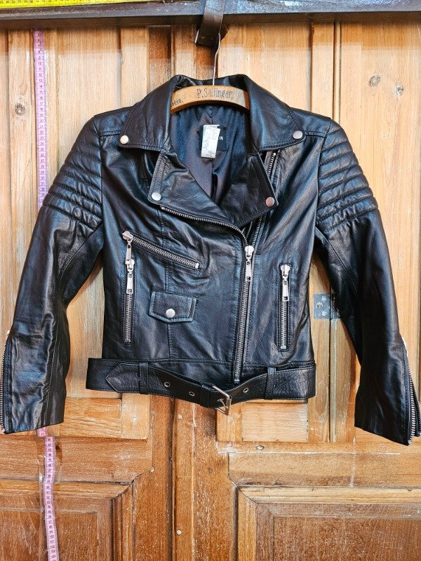 Producto - Campera de Cuero Benjamin Negra t.1