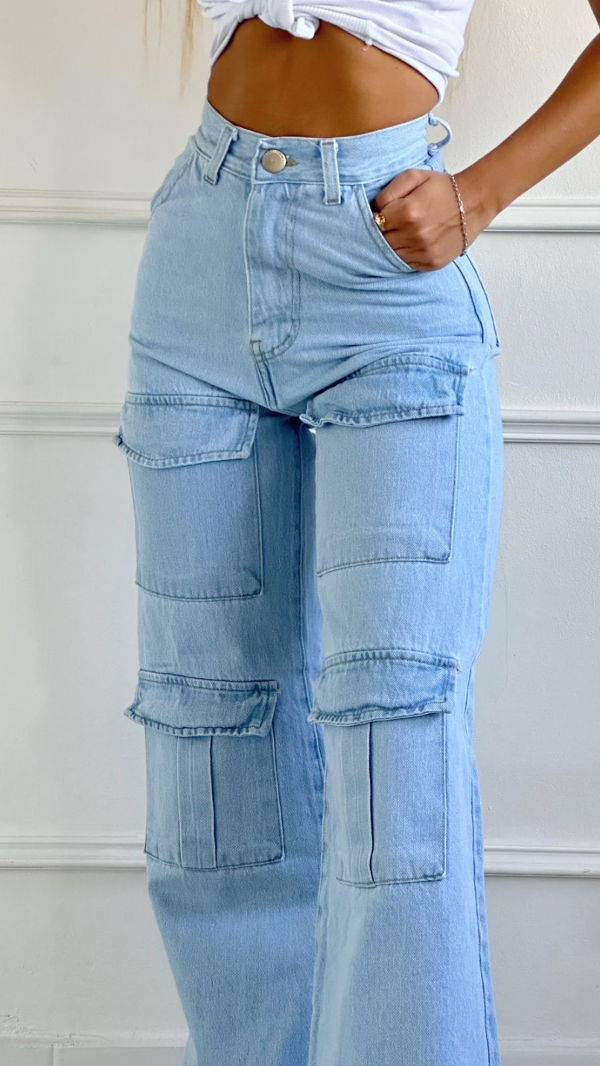 Jean wide leg cargo astrid — imagen 3