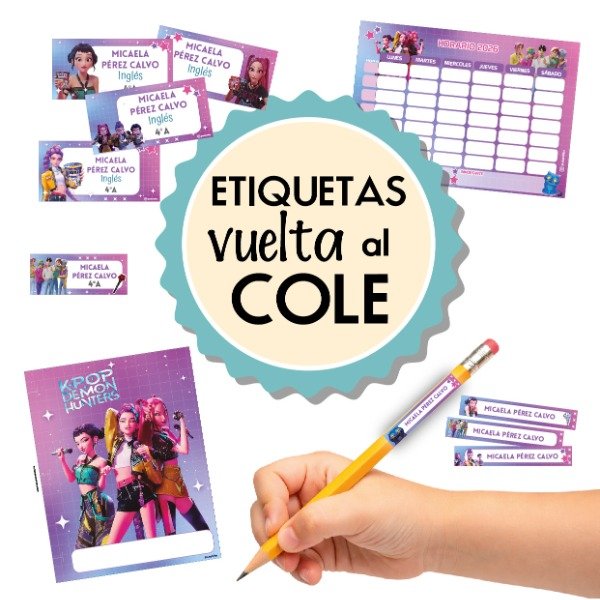 Producto - ETIQUETAS ESCOLARES - GUERRERAS K-POP