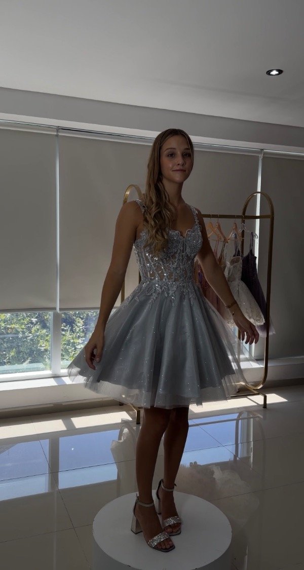 Producto - Vestido Miami corto plateado - 4
