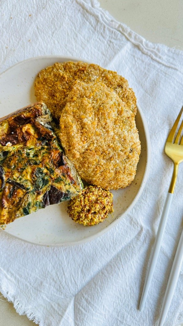 Producto - Milas de pollo keto con souffle de espinaca, zapallo y zanahorias