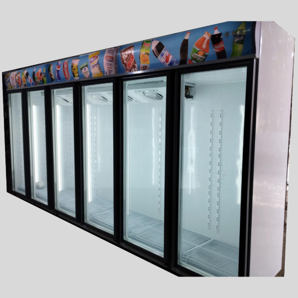 Producto - heladera exhibidora de 6 puertas con rejas