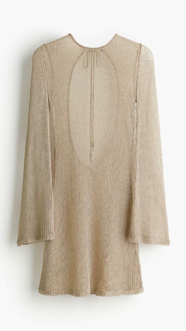 Producto - Vestido knitted dorado HM TM - 3