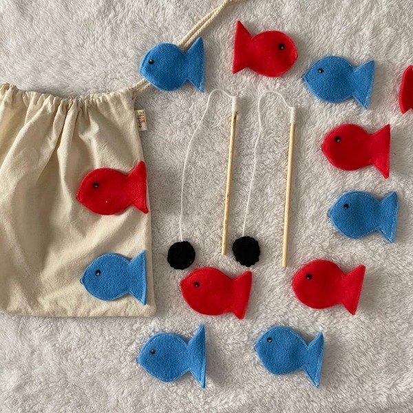 Producto - Juego de pesca - Rojo y celeste
