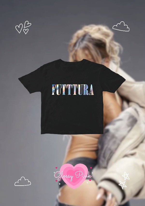 Producto - Baby Tee Futttura - VINILO TEXTIL HOLOGRAFICO