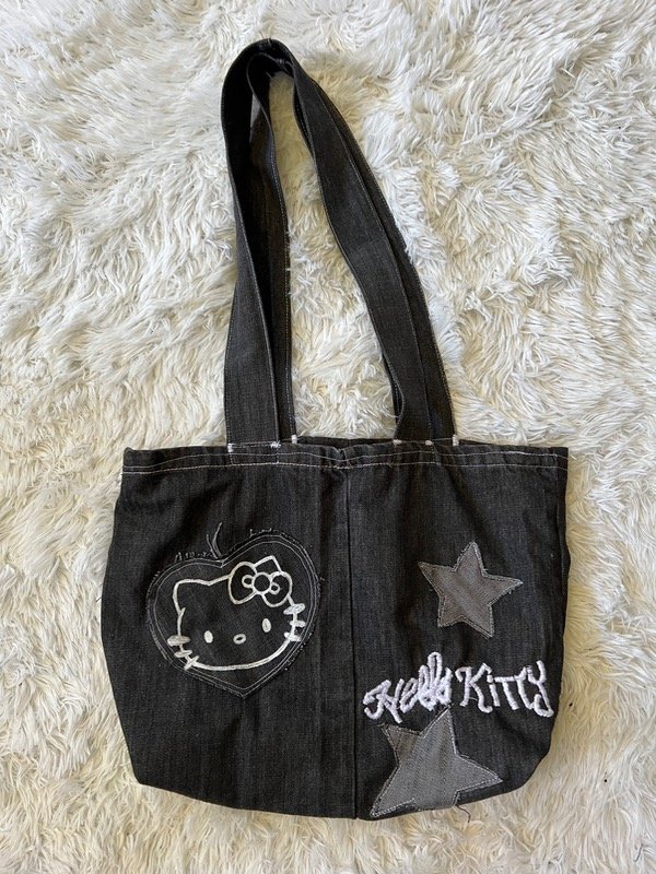 Producto - Tote bag jeans hello Kitty Custom