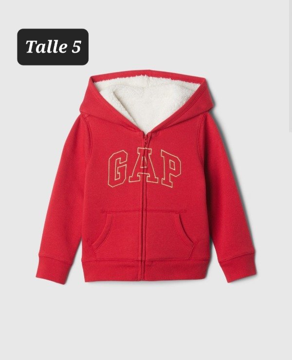 Campera con corderito gap talle 5 roja