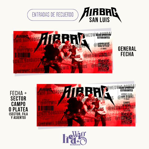 Producto - Entradas de recuerdo 14x6 - AIRBAG San Luis Club Sportivo