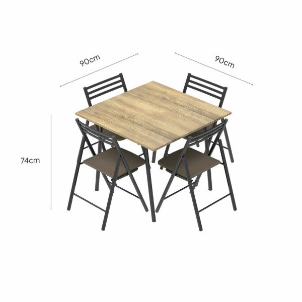 Producto - COMBO MESA DE 0,90 x 0,90 Mts Y 4 SILLAS