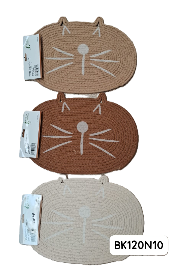 Producto - INDIVIDUAL OVAL GATITO ALG.