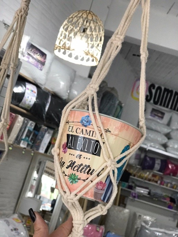 Producto - Porta maceta macramé + maceta