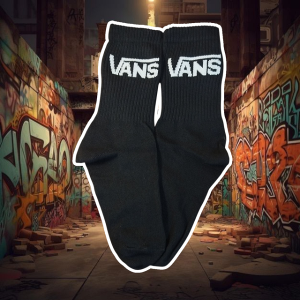 Producto - Vans negro con logo blanco