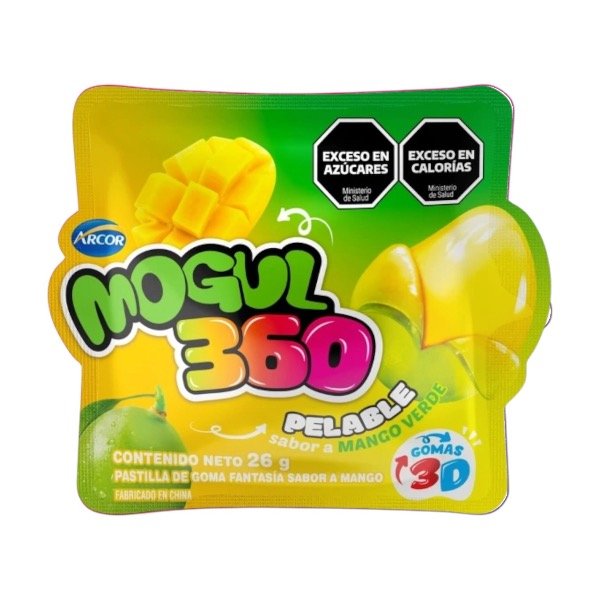 Producto - Gomitas Mogul 360 Pelable Mango Verde 26g