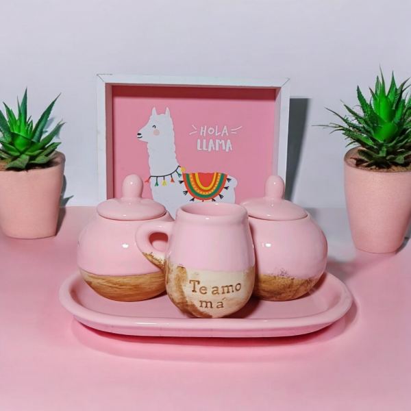Producto - SET OVAL+2 RECIPIENTE+MATE MAMÁ