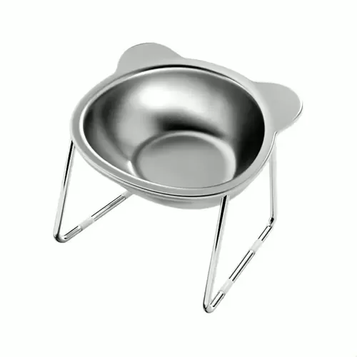 Producto - Comedero de acero en altura para gatos