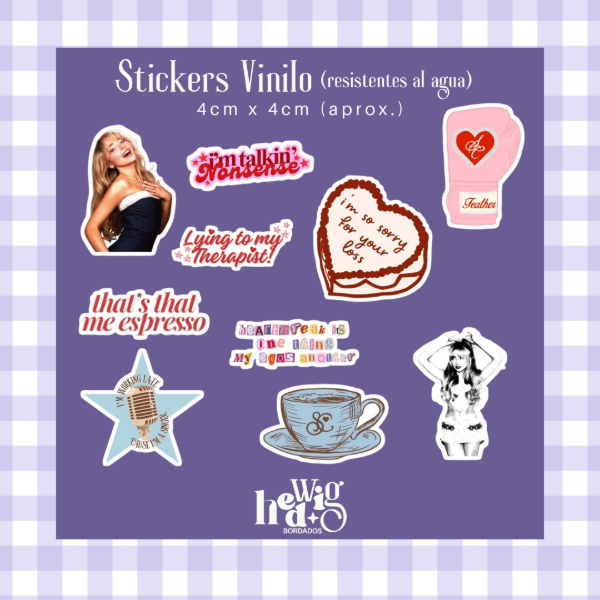 Producto - Pack 10 Stickers Vinilo SABRINA CARPENTER #2