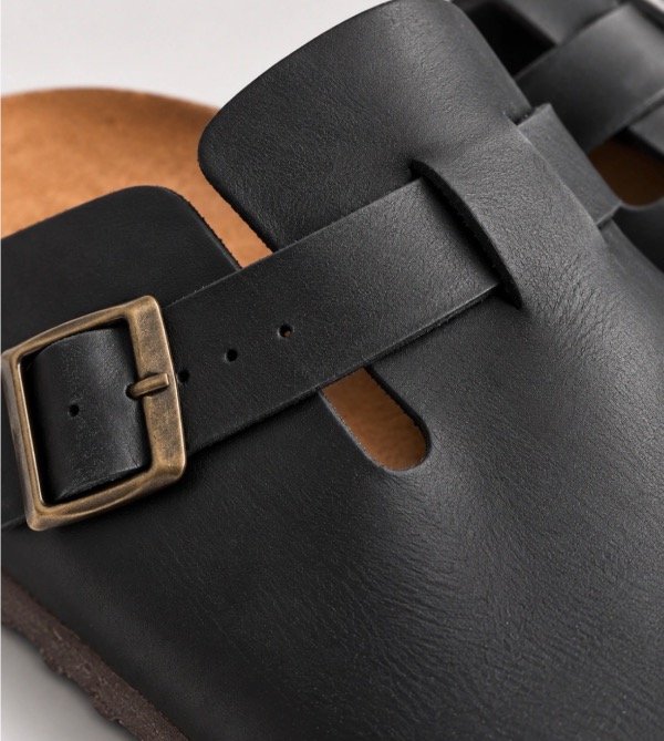 Producto - Zueco Negro De Cuero - 2