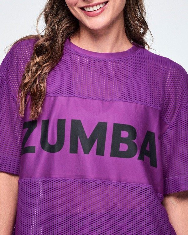 Producto - Ultrabright Mesh Boxy Top - Purple Power - 2